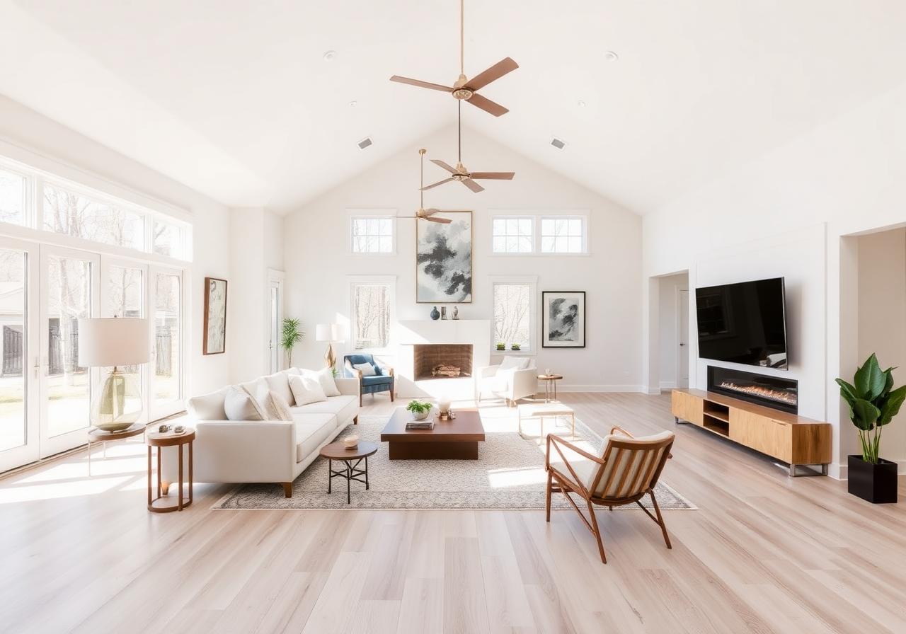 After — Living room remodel — Round Rock