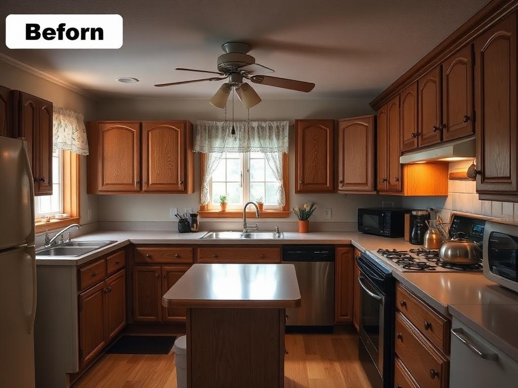 Outdated 1990s kitchen before remodel